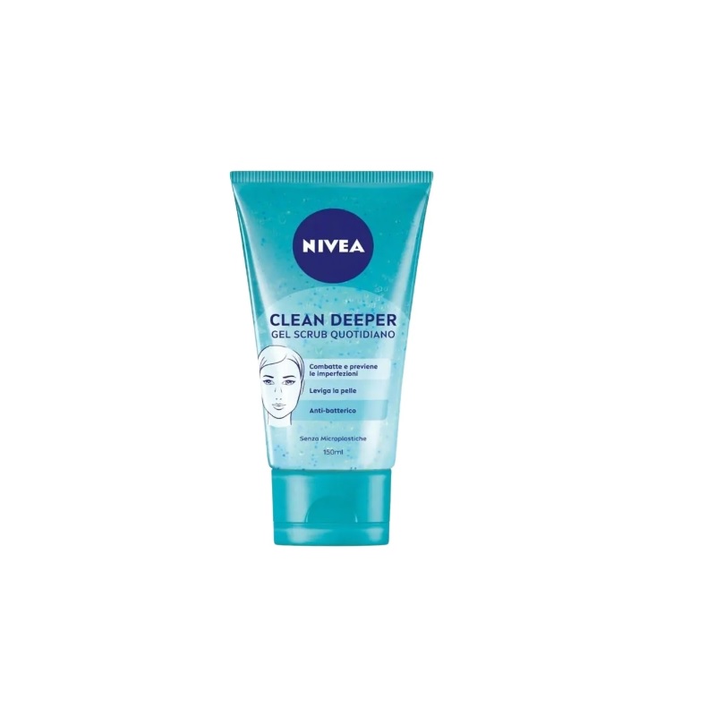 ژل لایه بردار پوست نیوآ مدل clean deeper حجم 150 میلی لیتر